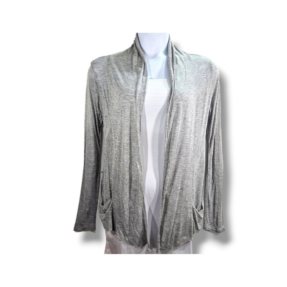 Zenana Outfitters Cardigan Large Gray Lightweight Open Front Long Sleeve - Picture 4 of 16